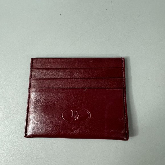 Authentic Vintage Dior Burgundy Leather Card Holder/Purse - Picture 1 of 13